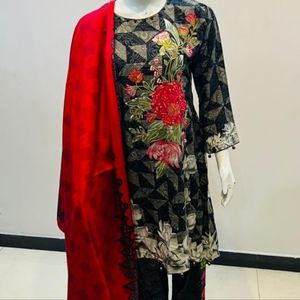 Pakistani shalwar kameez stitched with dupatta Zara meer linen